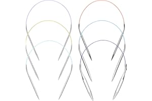 CUTEDIY Circular Knitting Needles 16 Inch Set Round Metal Kit Size 13 10 8 6 2.5 0 (Etched US&mm, Color-Coded Cable, Smooth Join)