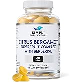 Citrus Bergamot Supplement for High Cholesterol | 60 Citrus Bergamot Gummies with Berberine for Heart Health | Italian Citrus Bergamot 500mg | Support Healthy Cholesterol Levels
