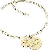 Stone Armory Bracelet for Ohio State University – OSU Buckeyes Jewelry - Paperclip Chain 18K Gold Finish Stainless Steel, Block O Logo + HOW FIRM THY FRIENDSHIP.- Adjustable up to 9in, Gift Pouch
