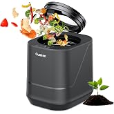 Ouaken 4L Electric Composter for Kitchen, Smart Countertop Compost Bin | Odorless | Low Noise | Auto-Cleaning | Turn Food Waste into Fertilizer, Indoor Food Waste Compost Machine, Black