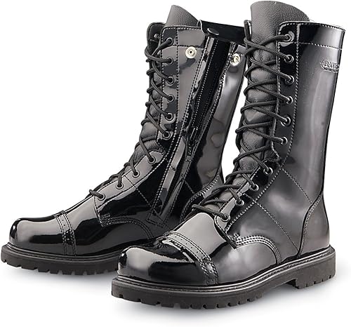 high gloss work boots