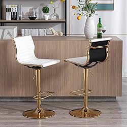 DM Furniture White Barstools Bar Height Set of 2