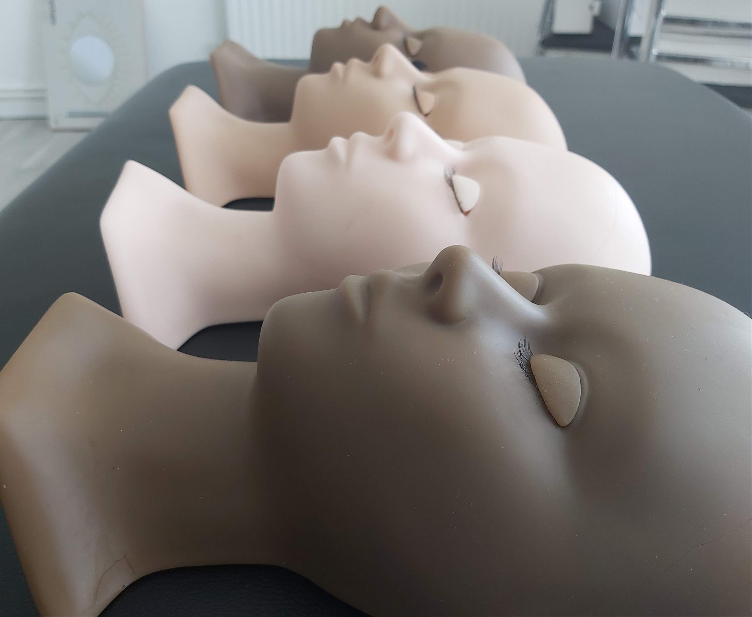 Mannequin Head, Wig Stand Head, Make Up Practice Head Soft Silicone Simulate Face For Makeup Training Eyelash Extension Cosmetic Hairdresser Face Paint Training Acupuncture Massage Practice