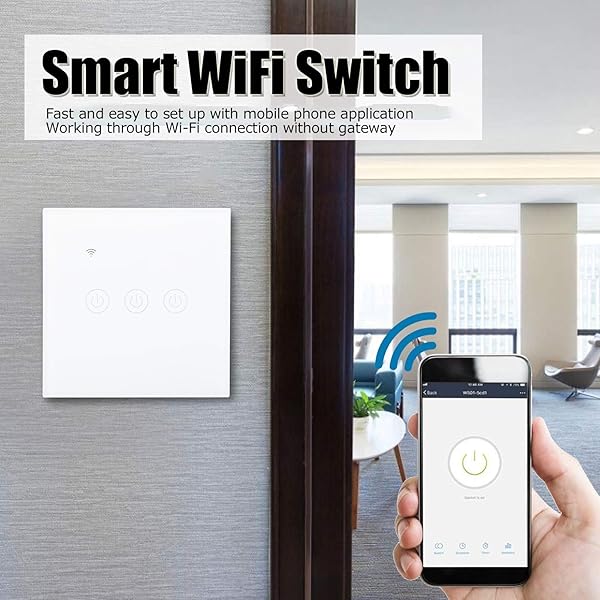 Smart Switch WiFi Button Control remoto Accesorios industriales compatibles con Amazon Alexa y para el control de voz de Google Home