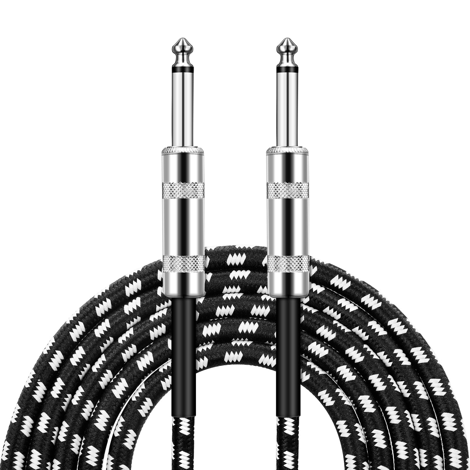 Anpro Premium Guitar Instrument Cable - Guitar Lead 3m /10ft, 6.3 mm Braided Jack Instrument Cable for Electric Guitar,Bass, Keyboard,Amp - Straight to Straight Plugs