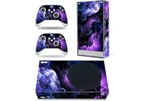 DOMILINA Xbox Series S Skin Stickers, Full Body Vinyl Decal Cover for Microsoft Xbox Series S Console & Controllers - Purple 