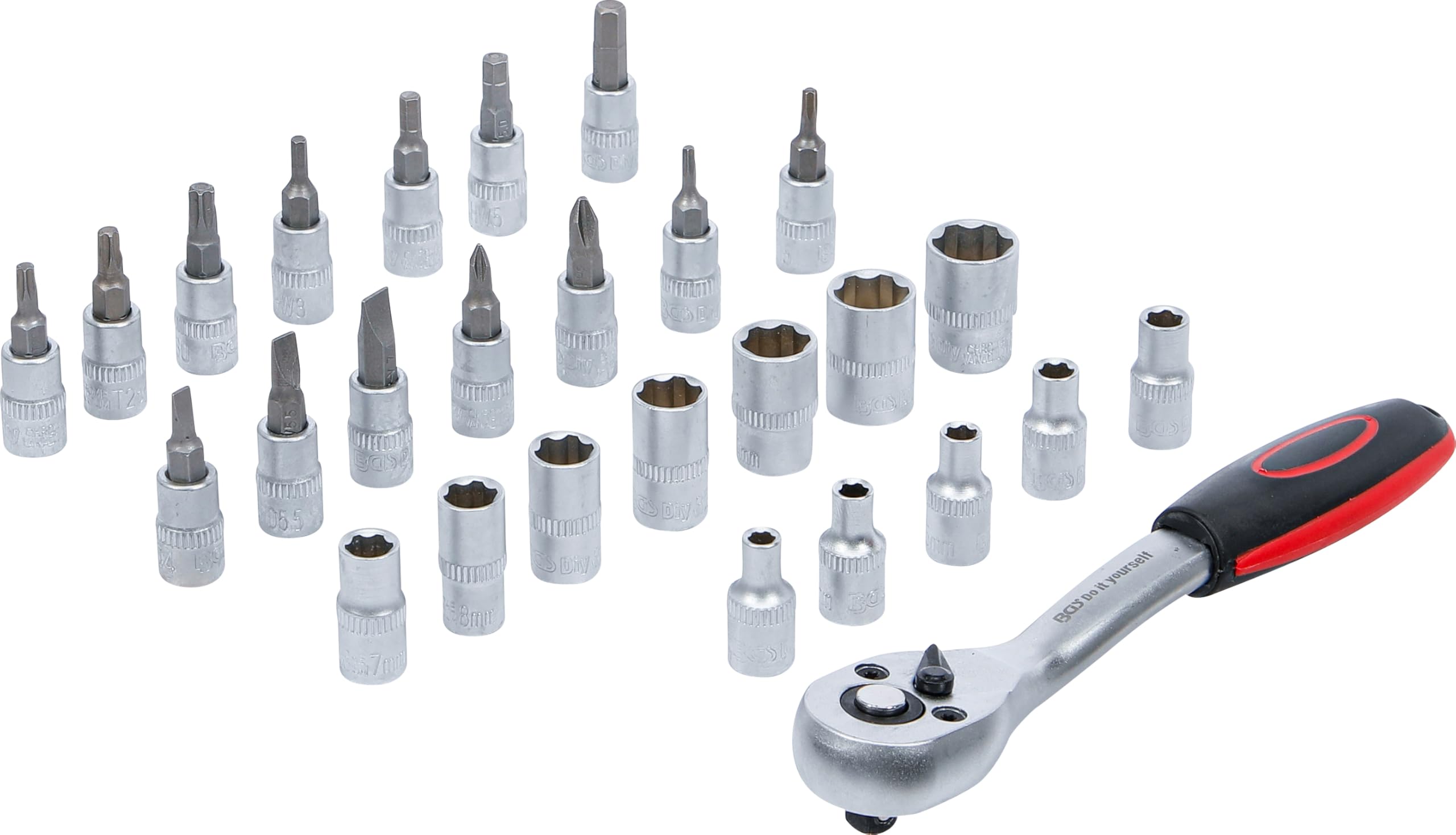 BGS Diy 15105 | Socket Set | 6.3 mm (1/4") Drive | 4-13 mm | 27 pcs.