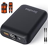 Sevdiea 16000mAh 7.4V 5V Heated Vest Battery Pack, Battery Pack for Heated Vest Compatible with ORORO, for TODWARM, for Weamest, Rechargeable Power Bank with LED for Arris, for OCQOCQ, for Wulcea