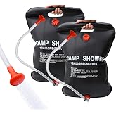 DkOvn 1/2/4 Pack 5 Gallons/20L Solar Shower Bags | for Camping Beach Swimming Outdoor Traveling