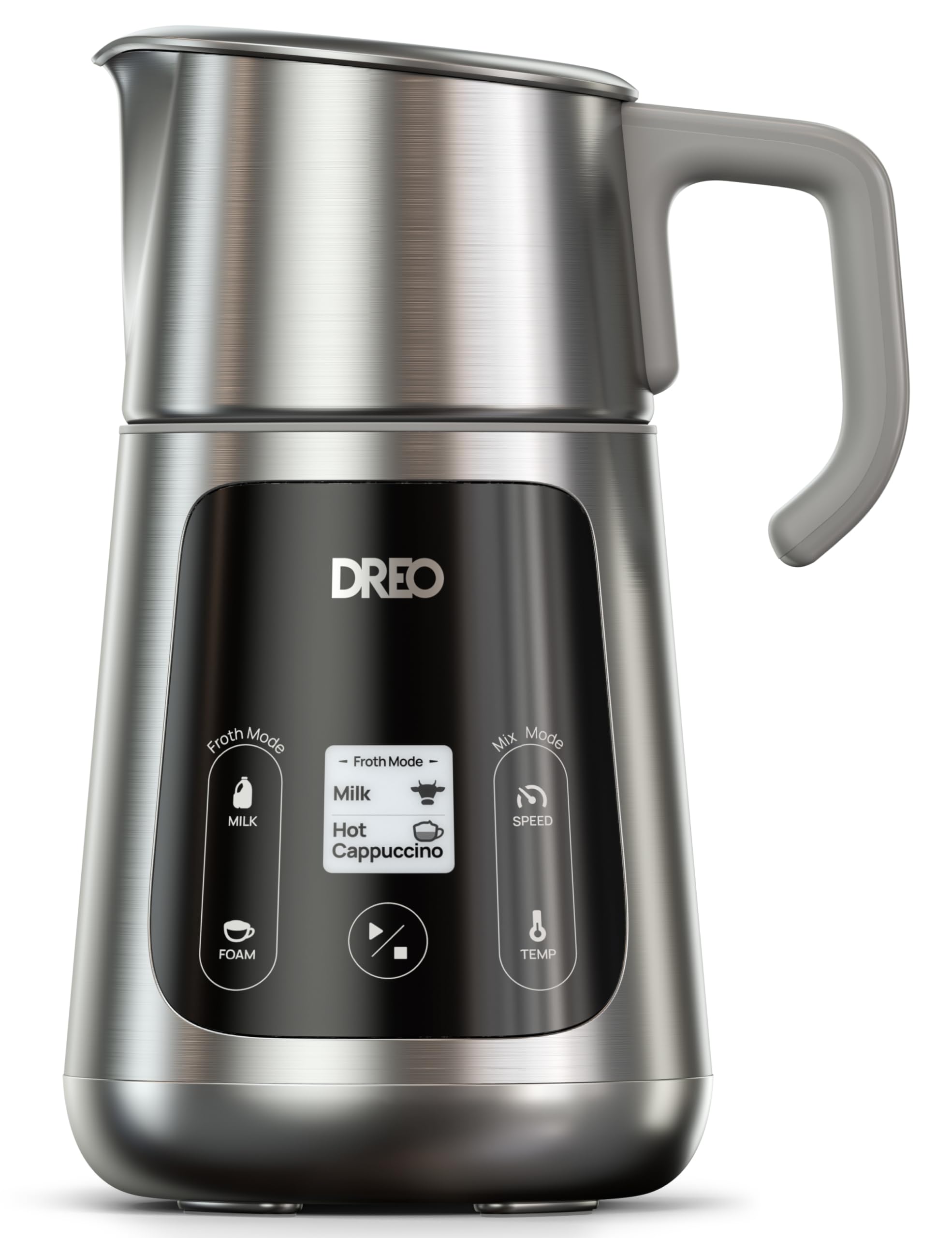 Photo 1 of Dreo All-in-1 BaristaMaker Milk Frother, Electric Foam Frother for Latte Art Microfoam and Coffee, 15oz/450ml Automatic Milk Warmer with 30 Drinks, Dishwasher Safe, Dairy/Plant-Based Milk