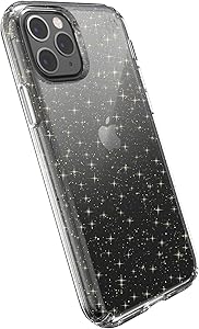 Speck iPhone 11 Pro Case - Presidio Clear + Glitter - Protective Ultra Thin Slim Hard Anti Scratch Cover - Clear/Glitter