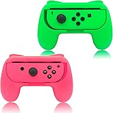 Hand Grips Compatible with Switch/Switch OLED Model Controllers, Grip Compatible with Switch Joy Con- Green and Pink (2 Packs)