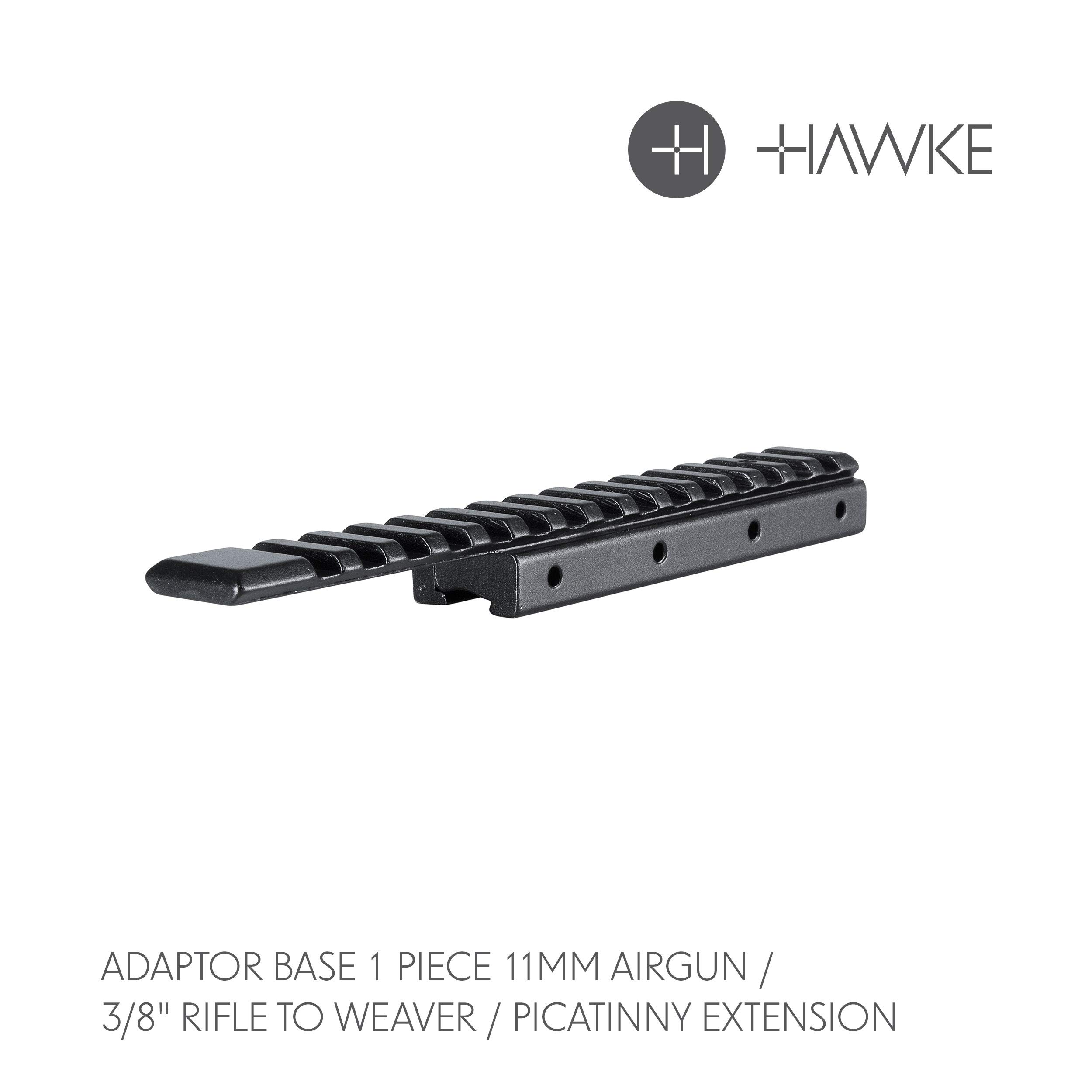 Hawke Adaptor Base 9-11mm Airgun or 3/8" Rifle to Weaver/Picatinny with extension