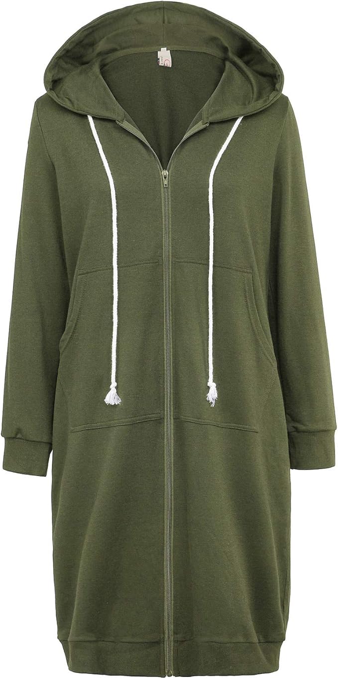 long sweatshirt jacket with hood