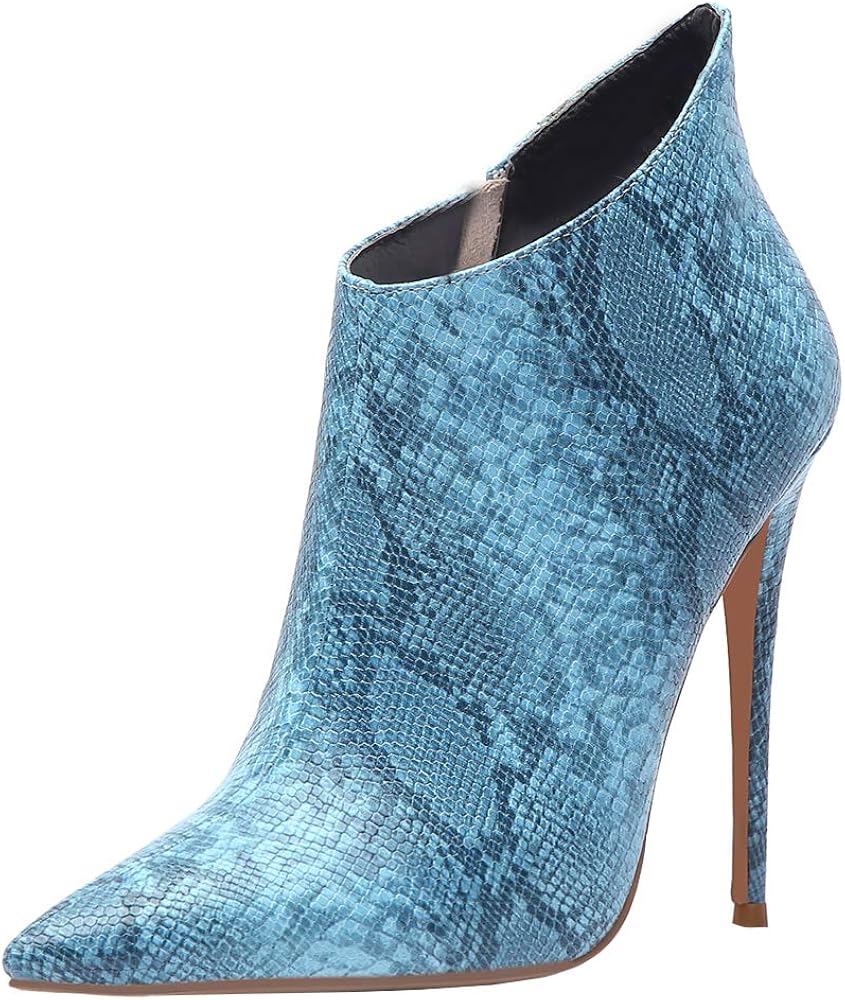 aqua snakeskin boots