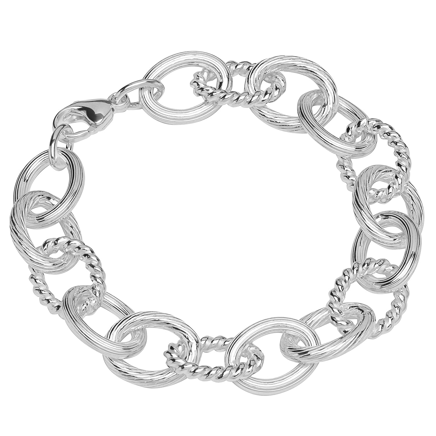 NKlaus bracelet 925 Sterling Silver 20cm anchor chain ladies designer bracelet exquisit 12867