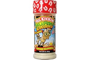 ASS KICKIN' Jalapeno Cheddar Popcorn Seasoning - Great for Gourmet Popcorn or Chicken Wings and Meat - Perfect Stocking Stuffers or Christmas Gifts - Try if you Dare! …