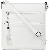 MASINTOR Crossbody Purses for Women, Multi Pocket Casual Crossbody Bag, Adjustable Strap Shoulder Bag with Tassel