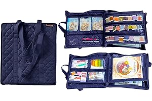 Yazzii Supreme Craft Organizer - Portable Storage & Tote Bag - Multipurpose Storage Organizer for Quilting, Patchwork, Embroidery, Needlework, Papercraft & Beading