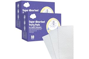 REFLYAWAY 100 Packs Super Absorbent Urine Pads Portable Child Used with Travel Potty Bags Disposable Liners for Toddlers, Toilet Seat for Kids Pee Training