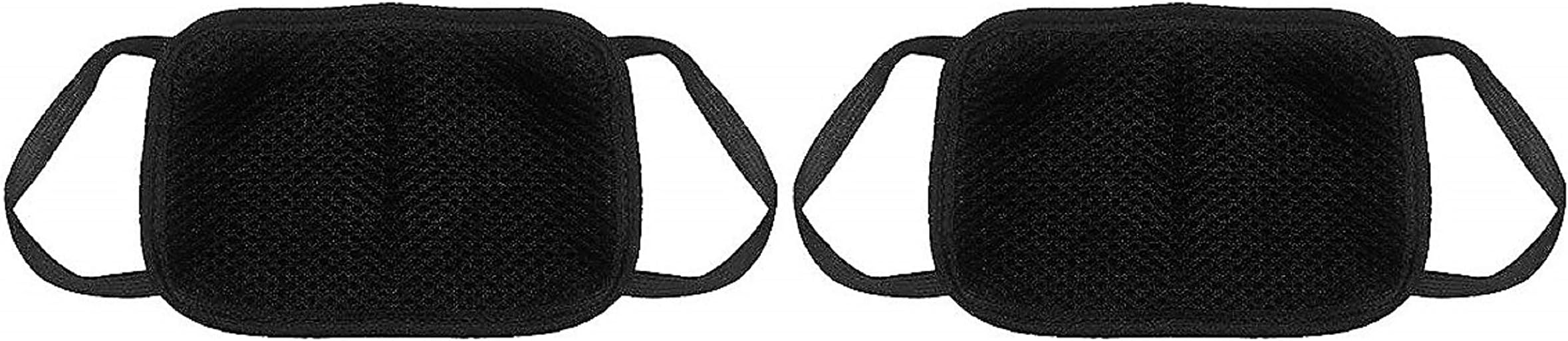 Vocado Face Mask, Washable Reusable for Dust Pollution Bikers (Black, Pack of 2)
