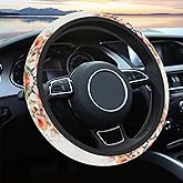 Steering Wheel Cover Neoprene Material Most Cars Men&Women Universal 15 inch Premium Non-Slip Spring Steering Wheel Protector Floral Car Accessories