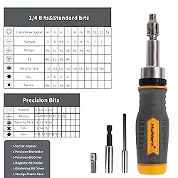 MULWARK Screwdriver Bit Set & Socket Kit, 77-Pieces