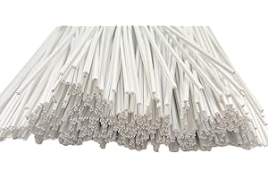 AMERRY 300 Pcs Plastic Twist Ties, Garden Plant Twist Tie Cable Tie, Plastic Cable Ties for Bread Candy Bags, Gift Bags (White,8 inches)