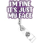 WIRESTER Acrylic Reel ID Holder Belt Clip Badge Retractable With Alligator Clip For Office Worker Medical Staffs, Nurse, Doctor, Teacher, Student - Angry Hippo Hippopotamus (S2 - View #4