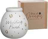 Pot Of Dreams Wedding Fund Ceramic Money Pot White Handmade Gift view 5