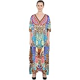 Miss Lavish London Kaftan for Women Dress Summer Swimsuit Cover Up, Plus Size Kaftan, Cruise & Caribbean Vacation Coverup