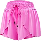 Flowy Running Shorts for Women Workout Athletic Gym Yoga Butterfly Skirt with Pockets Spandex Cute Clothes Summer