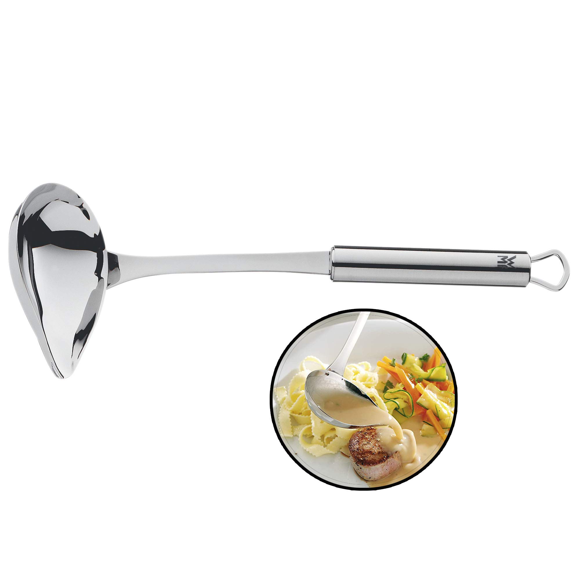 WMF Profi Plus Cromargan Silicone Partly Matt Pouring Ladle, Silver, 28 cm