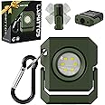 LAIMITTOS Mini Keychain Flashlight Rechargeable Flashlights 500 Lumens LED Magnetic Flashlight with Rotatable Bracket 4 Light Modes Pocket Lights Outdoor Emergency Work Light for Camping and Hiking