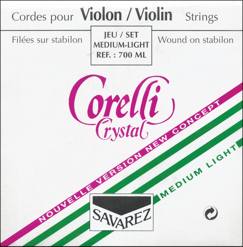 Corelli Violin strings Crystal set with loop end Light 700ML
