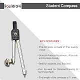 Liquidraw Metal Compass & Pencil Holder 11 cm for Maths Geometry view 2