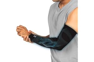 NUFABRX Medicine-Infused Pain Relieving Arm and Elbow Compression Sleeve for Men and Women with Arm/Elbow Pain, Arthritis, Tennis Elbow, Muscle Pain, and Muscle Soreness