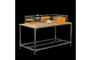 GuineaLoft™ Acrylic Cage (Model-A) - Large 4x2ft Open Cage for Guinea Pigs, Rabbits, Button Quails, Hedgehogs, Small Animals That Need Roaming Space - Visit The GuineaLoft Store to See More