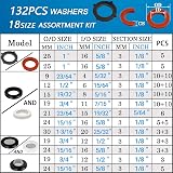 ZDBB 1000 Pcs O Ring Kit and Washers Assortment 18 Sizes Plumbing Gasket view 3