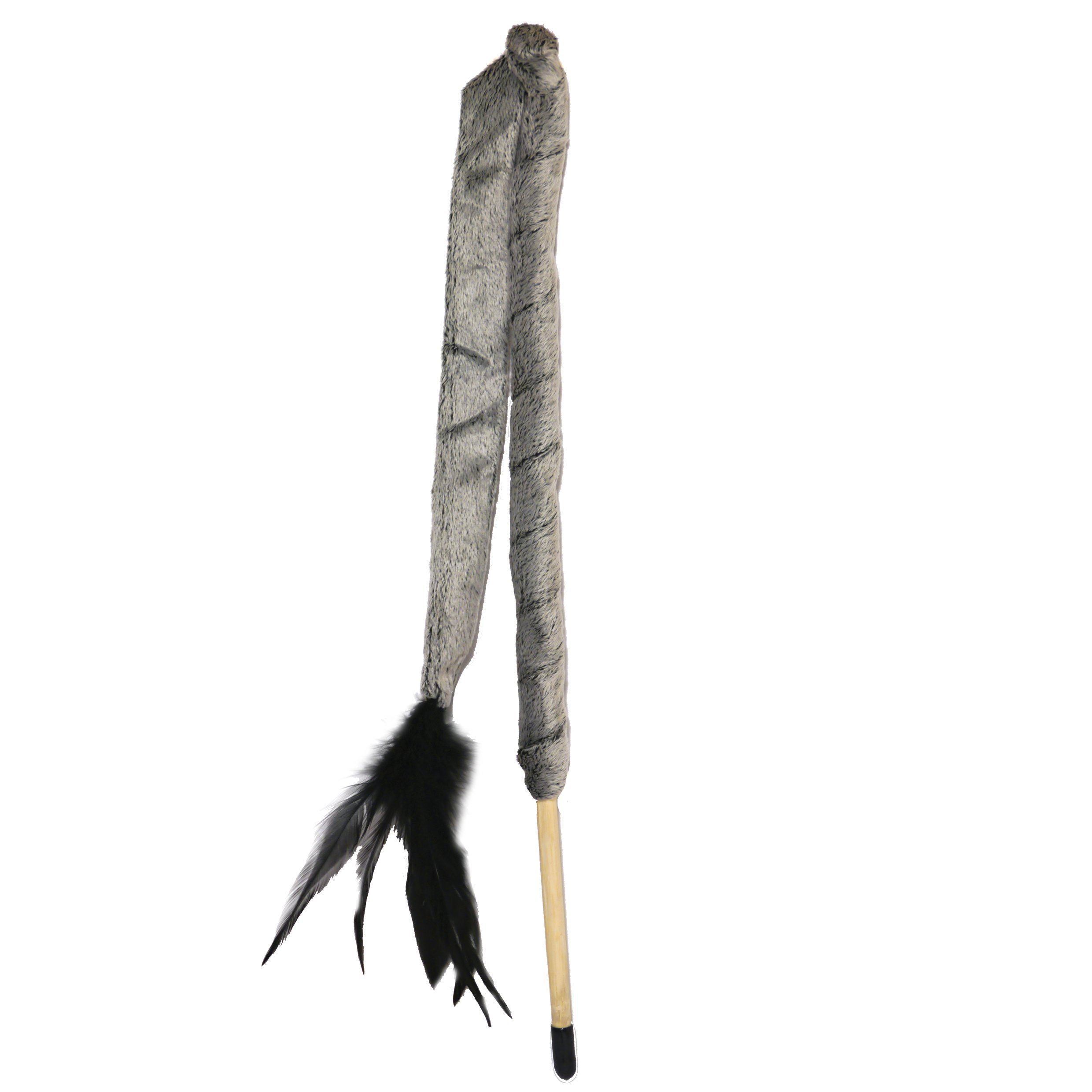 Rosewood Jolly Moggy 100% Natural Catnip Long Tail Teaser, Cat Toy – Interactive Feather Teaser with Natural Catnip for Stimulating Play and Exercise