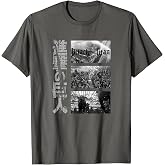 Attack on Titan Season 3 Three Scenes with Kanji Anime T-Shirt