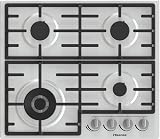 Hisense GM773XF 75cm Gas Hob 5 Burners Wok Ring Easy Clean Stainless Steel