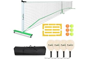 Pickleball Net, 22FT Regulation Size Portable Pickleball Net,18-Ply PE Nets Weather Resistant Steady Metal Frame Pickle Ball 