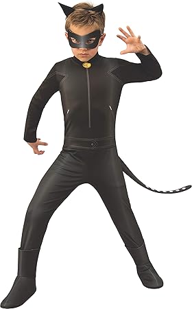 Rubies Déguisement Officiel Miraculous Déguisement Classique Chat Miraculou Garçon Noir Taille L 640904 L