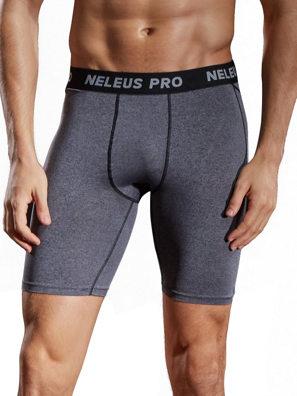 Neleus Men's 3 Pack Compression Short: Clothing