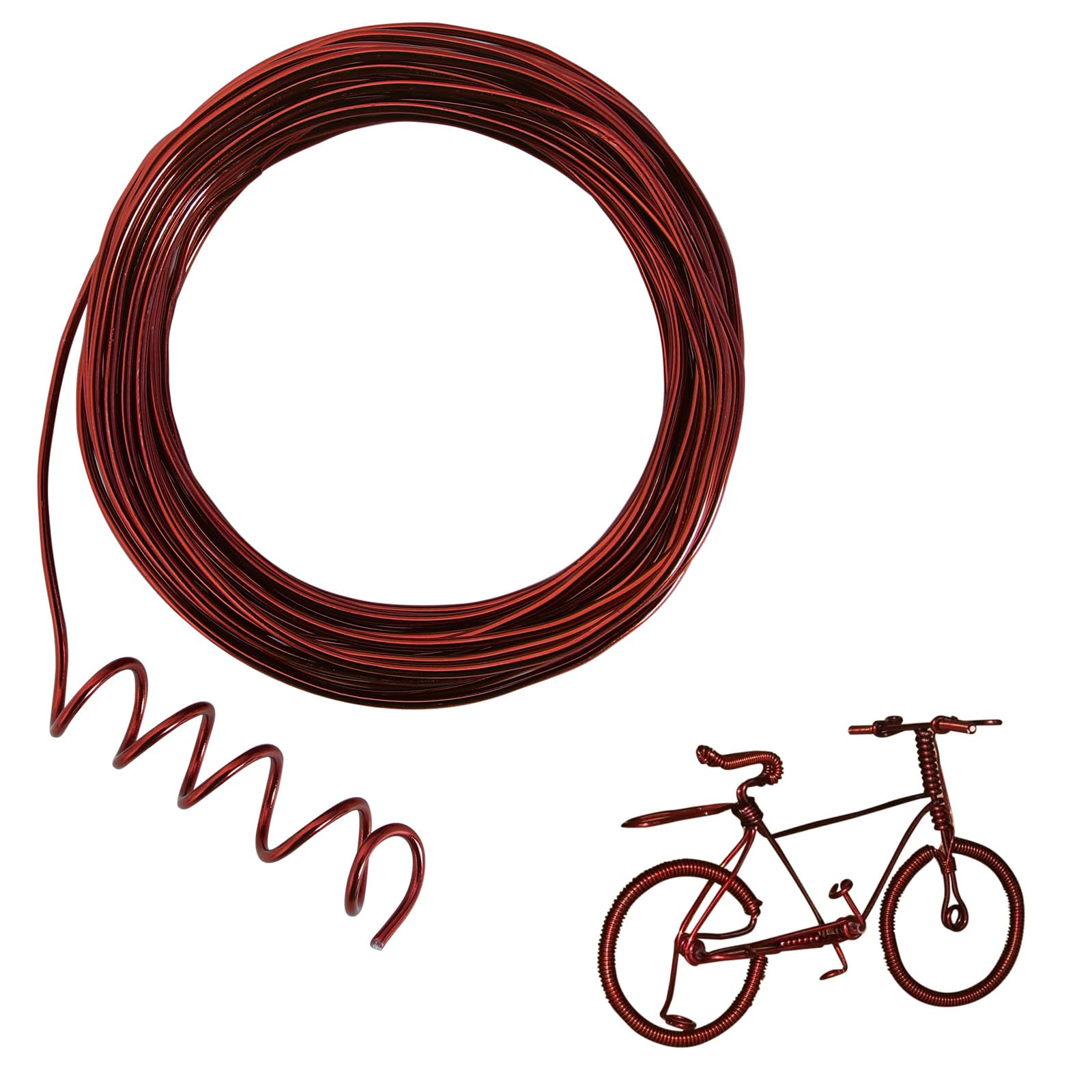 50 Feet Red Aluminum Craft Wire, 12 Gauge 2mm Thickness Sculpting Wire, Armature Wire for Sculpting, Bendable Metal Craft Wire for Making Dolls Skeleton DIY Crafts — image 1