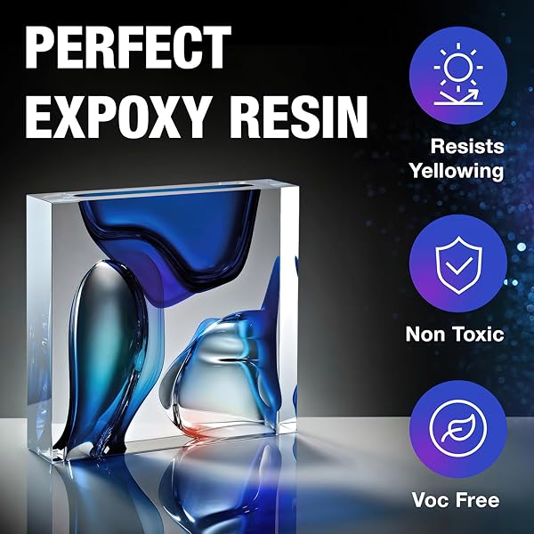 JTDO EPOXY RESIN – 128OZ CRYSTAL CLEAR, SELF-LEVELING, BUBBLES FREE, UV RESISTANT, EPOXY RESIN KIT FOR DIY ART, JEWELRY, TABLE, COUNTERTOP, 1:1 MIX (1 GALLON)