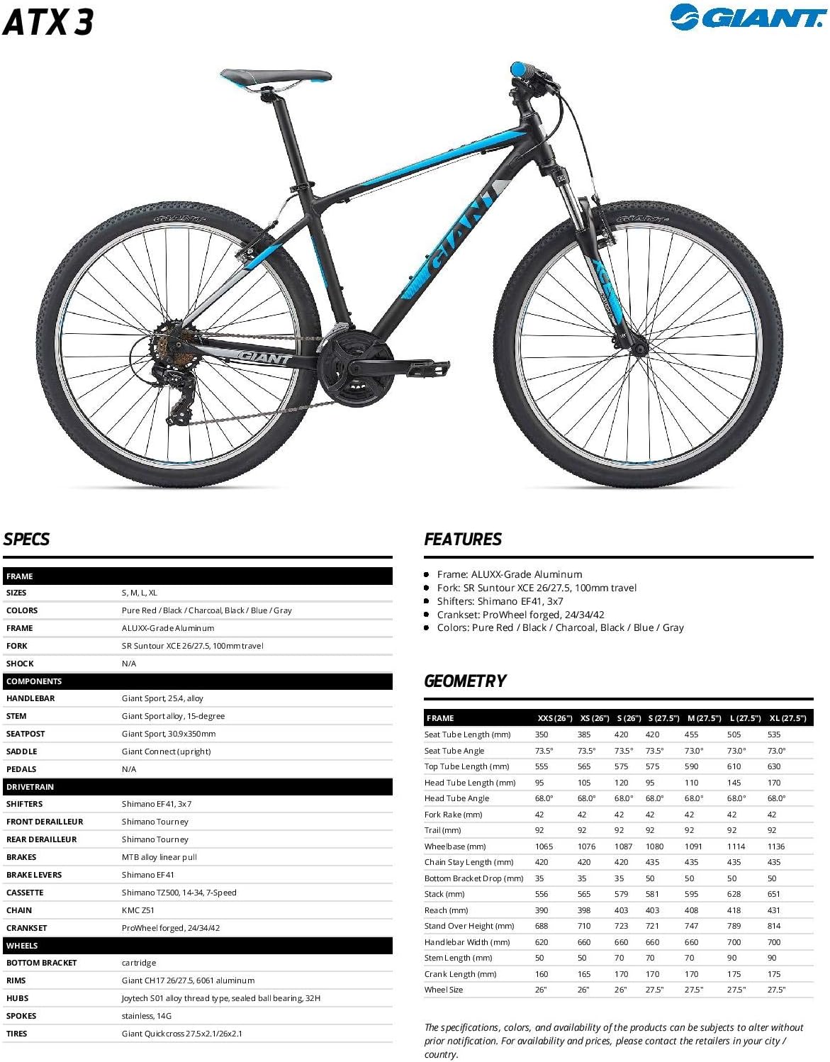 Giant atx 3 medium Clearance