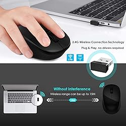 LeadsaiL Wireless Mouse for Laptop, 2.4GHz Silent