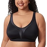 DELIMIRA Women's Wireless Bras Plus Size Full Coverage Smooth Seamless Comfortable Unlined Bra